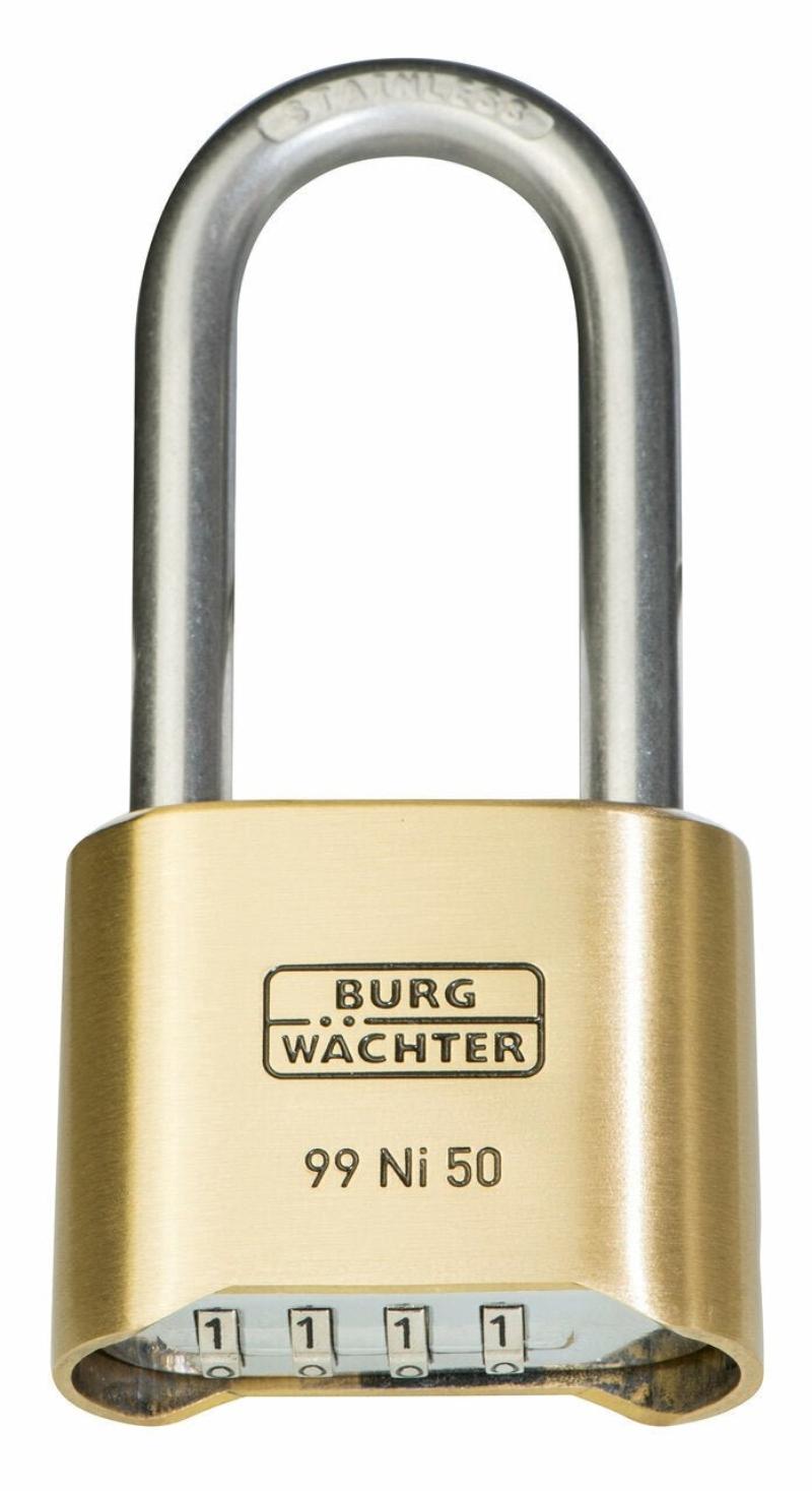 BURG padlock with code 99 HB Ni 50 65 SB No. 99, m. high hoop