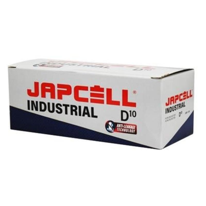 Japcell batteri Industrial anti-leakage D, 10 stk