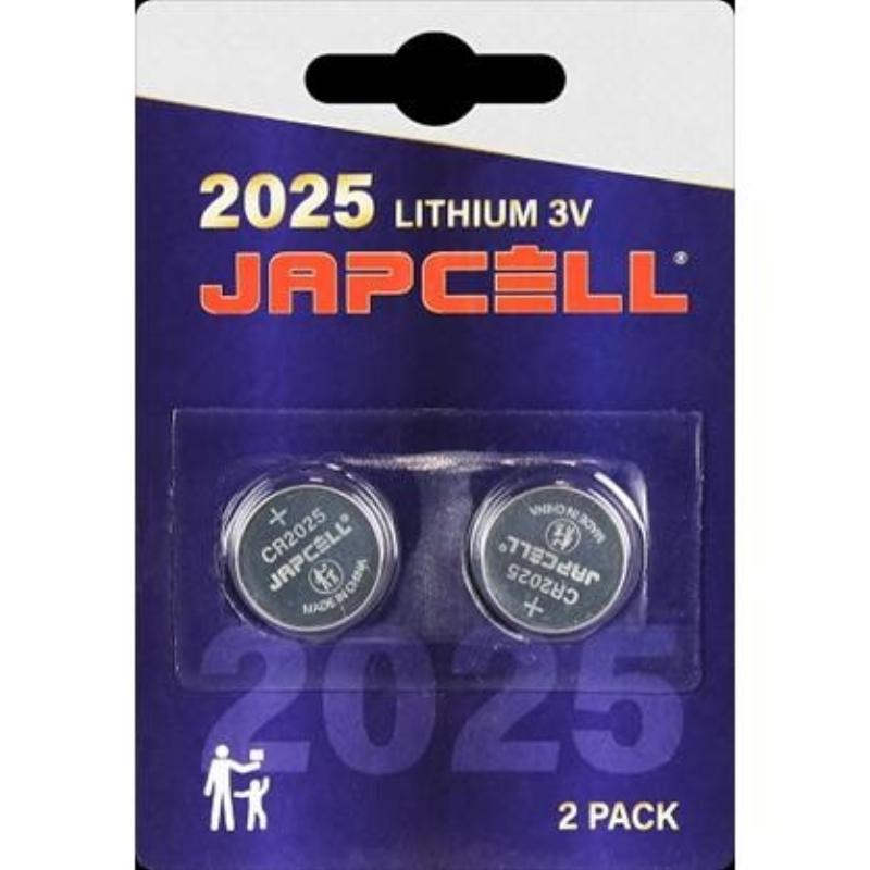 Japcell battery CR2025 lithium battery, 2 pack