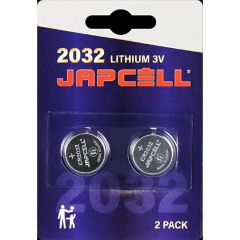 Japcell battery CR2032 lithium battery, 2 pack