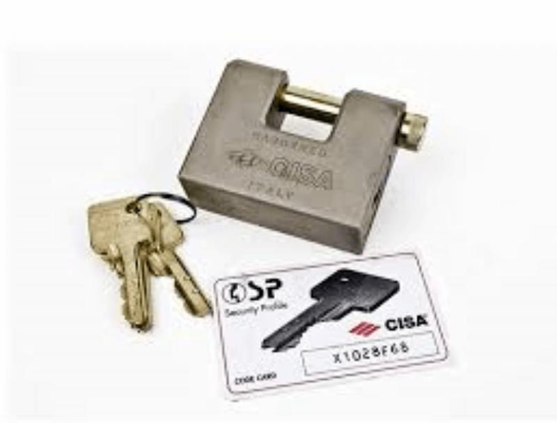 CISA Container lock 75 mm with system