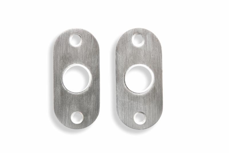 Narrow profile solid door handle rosette
