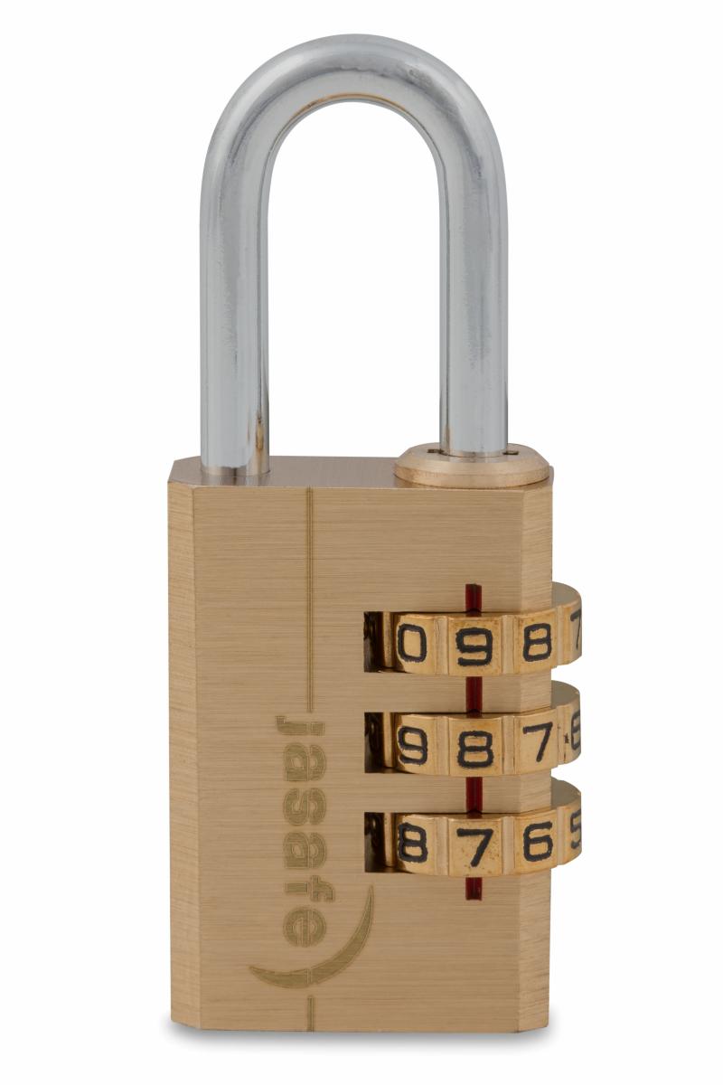 Padlock measuring 30 mm with code 3 rows of numbers
