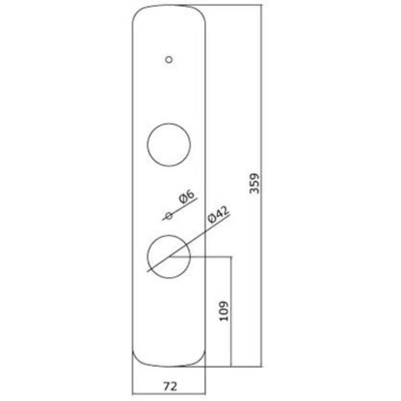 Yale Doorman cover plate INDV long