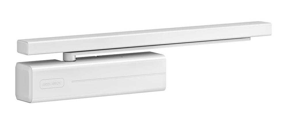 Abloy door closer DC500 w/sliding rail G195, white (2018)