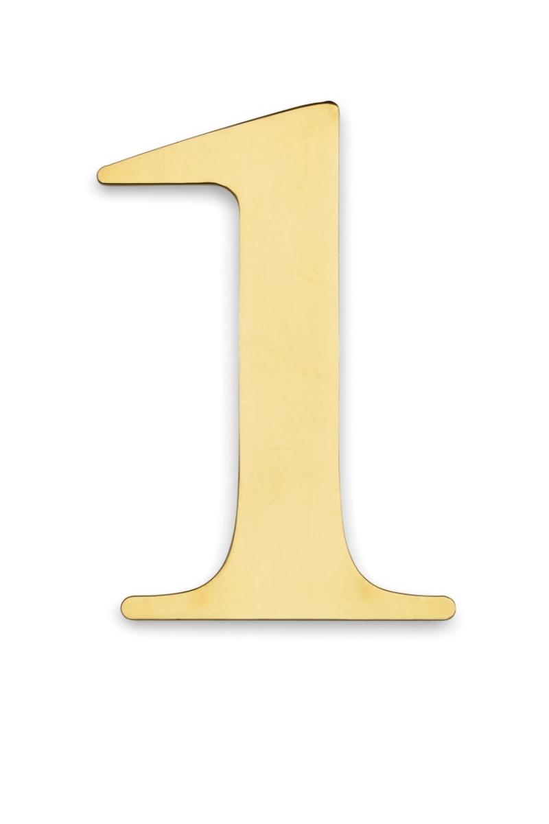 HOUSE NUMBER CENTURY 140 MM BRASS