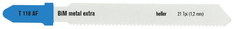 Heller jigsaw blade 55mm t/metal 1-2mm, pk a 5, T118AF