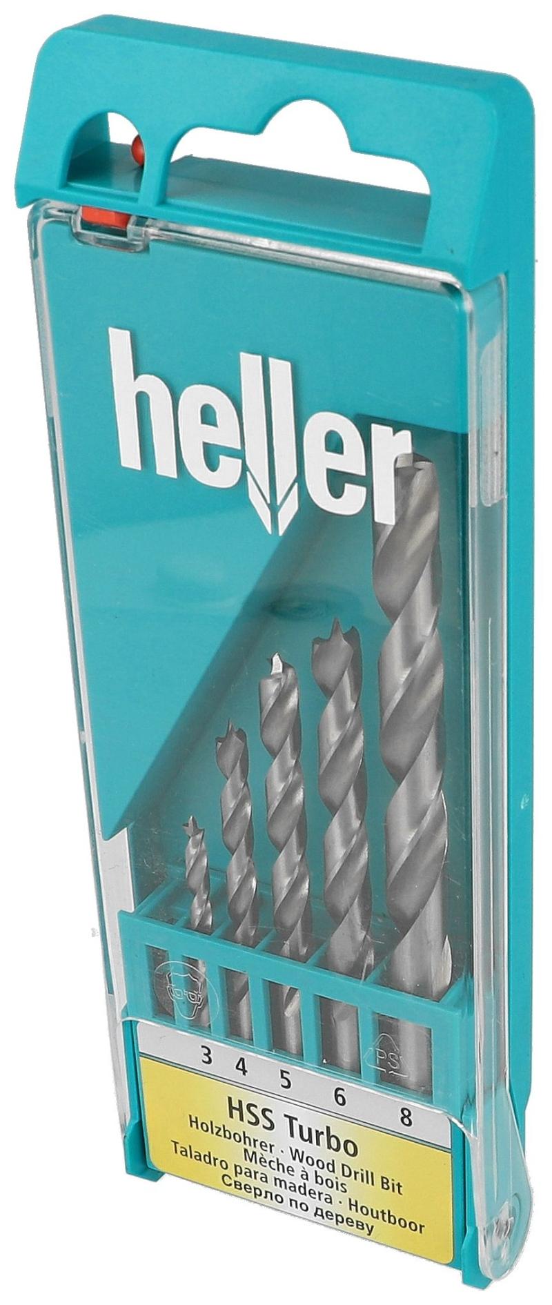 Heller dowel drill for wood set 3/4/5/6/8mm