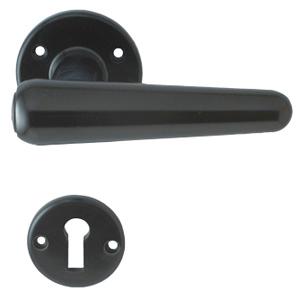 Door handle Torpedo for old doors Black Bakelite 33 + 40 mm