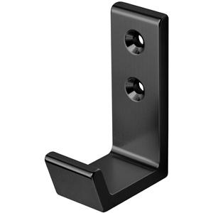 Coat hook 0115 Straight Black Lacquer 25 x 70 x 46.5mm