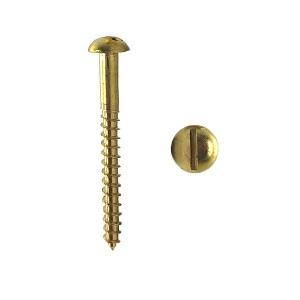 Brass screw DIN 96 Round Head Straight Brass pk with 100 pcs
