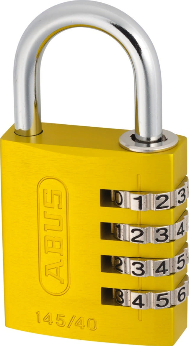 Abus hængelås m/kode 145/40 Gul 