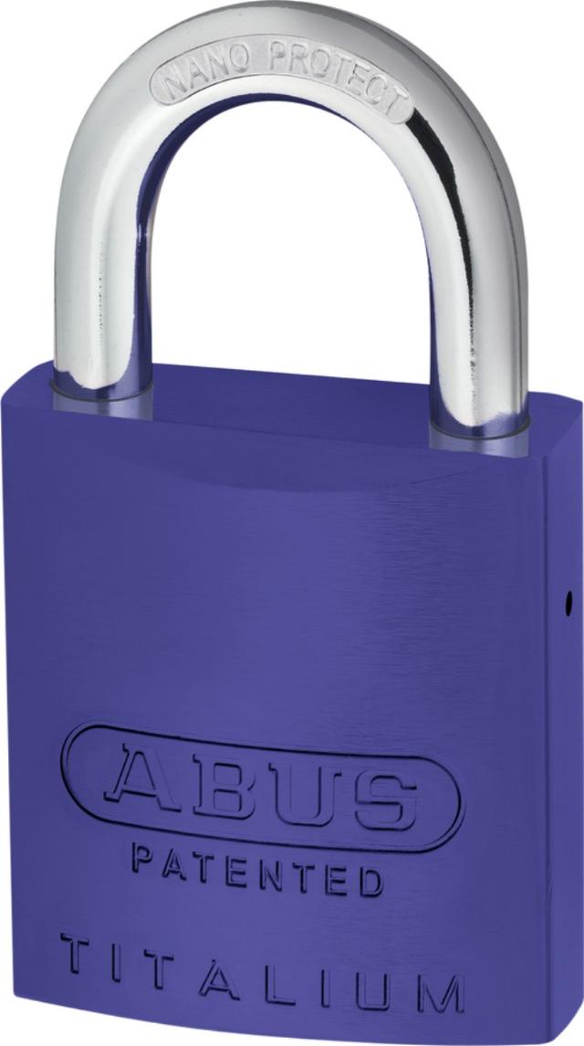 Abus hængelås 83/45 AL S Lilla m/snowman cyl. 2 nøgl.