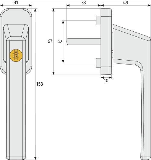 MONTERINGSSTANG 100 CM HVID