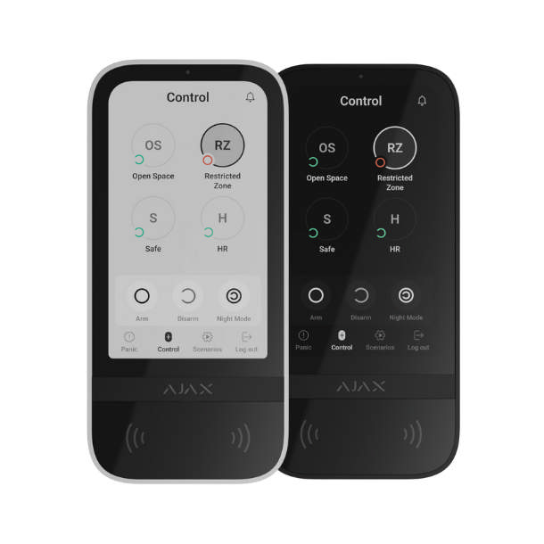Ajax KeyPad TouchScreen, Hvid