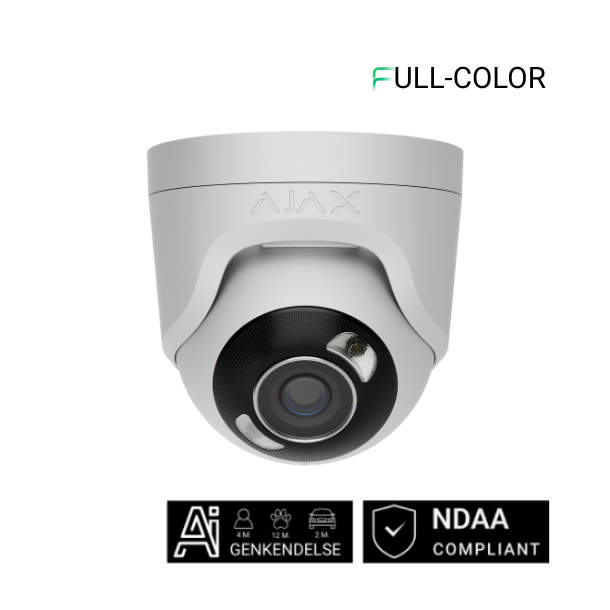 Ajax TurretCam HL (8 Mp/2.8 mm) Hvid