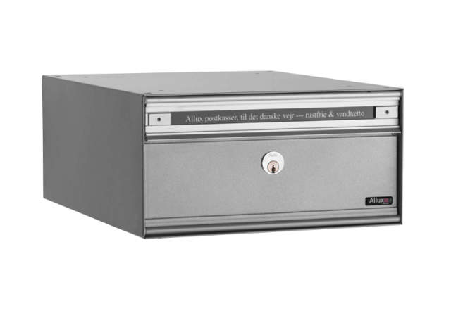 Allux PC1 - uden lås RAL 9006 m. stållåge 1 modul