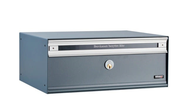 Allux PC2 - uden lås Antracit RAL 7012S m. stållåge 6 modul