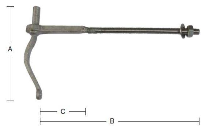 SKRUESTABEL 19 MM Varmforzinket  -