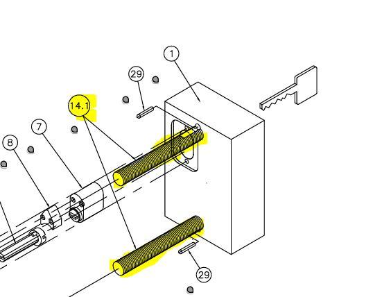 Servial Gevindstang M16x115 mm