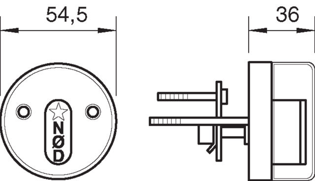 Lockit nødudgangsbeslag 1150/1152 rustfrit/komplet (12305)