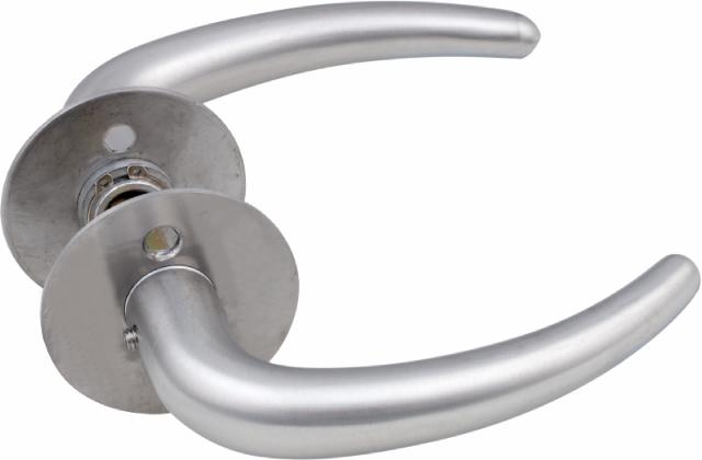 Lockit dørgreb 1008 Coupe massiv Sl rustfri m. massiv roset