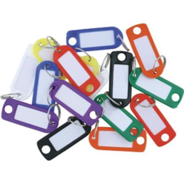 Nøglevedhæng 8033/100 stk. blå (ring/m.hul)