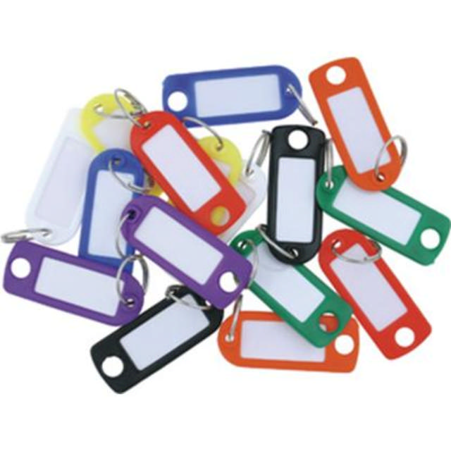 Nøglevedhæng 8033/100 stk. neonorange (ring/m.hul)