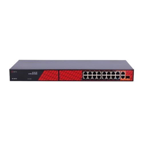 Safire PoE Switch Gigabit 300W 16P, 14Px30W, 2x60W. 2xuplink
