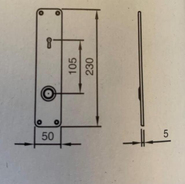 5311 Langskilt, rustfrit stål UDGÅR