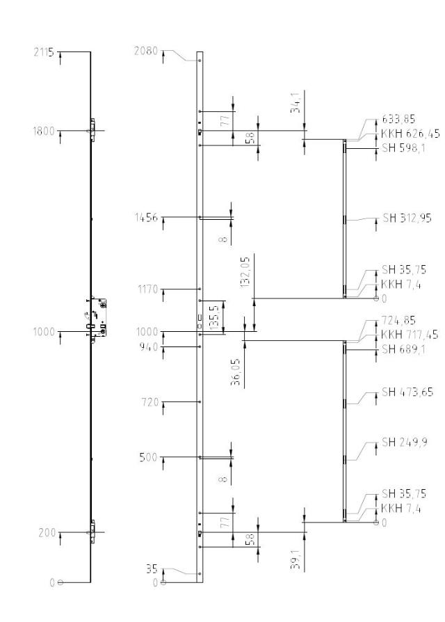 Assa Connect stanglås M5401 020 8004, 410 MPL, H