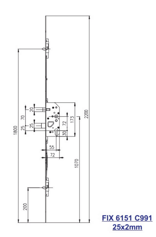 Fix stanglås 6151 C991 Højre