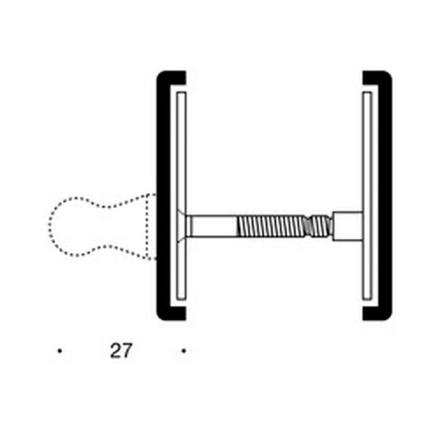 Randi toilet seat clip rosette 114003TG CC27