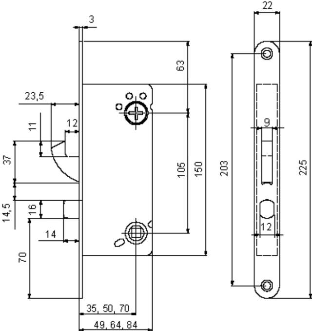 Assa låsekasse Connect 710/35 Micro H (520334)