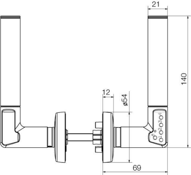 Assa Code Handle 8812 Door højre Rustfrit stål (936222)