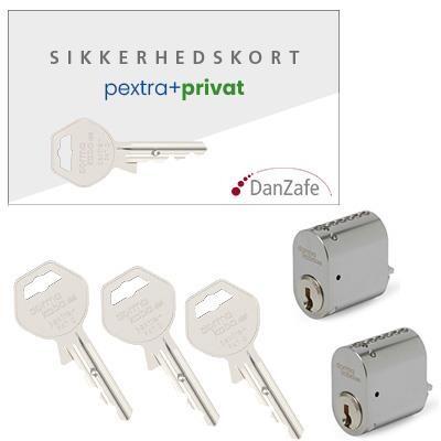 pextra+ privat Sæt, 2x4060-S, 3xnøgler, Mat Krom