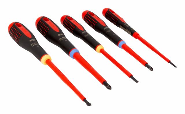 Bahco ERGO screwdriver set, 1000V, 5 parts