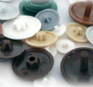 Expandet Dækknap TX30 antrasitgrå pose m. 100 stk.