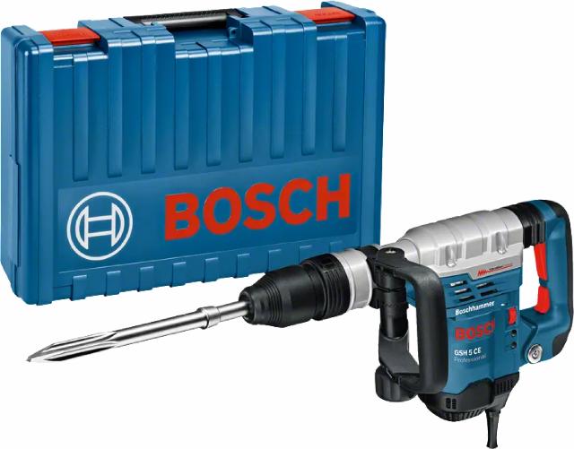 Bosch mejselhammer GSH 5 CE M/Mejselsæt  **OUTLET**