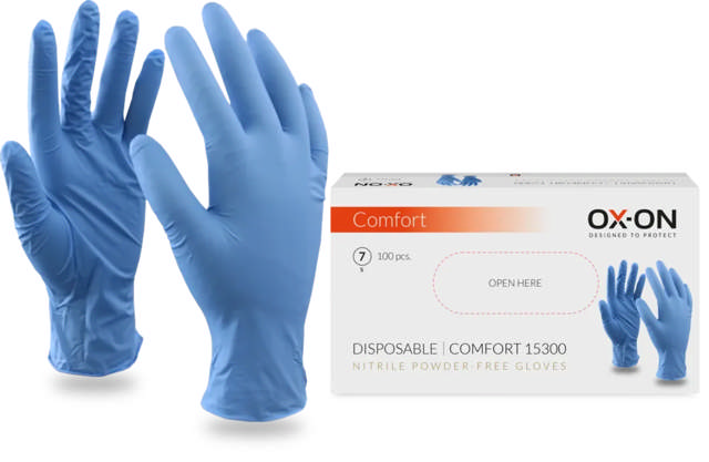 OX-ON 15300 nitril engangshandske str. 10 PK 100