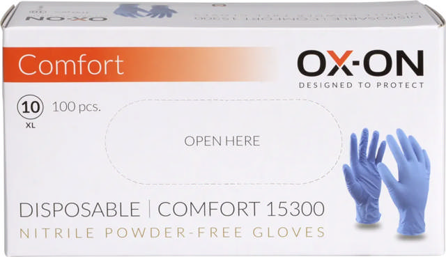 OX-ON 15300 nitril engangshandske str. 10 PK 100