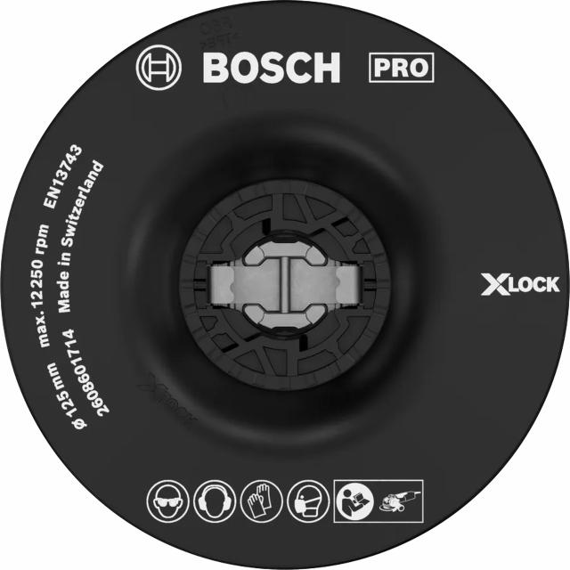 Bosch bagskive plast X-LOCK blød 125mm  **OUTLET**