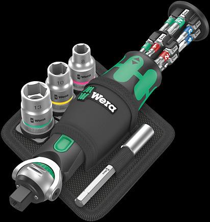 Wera 8009 Zyklop Pocket Set 2, kombiværktøj m/skralde