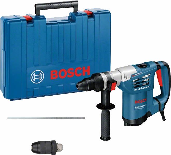 Bosch hammer drill set GBH 4-32 DFR w. Drill chuck