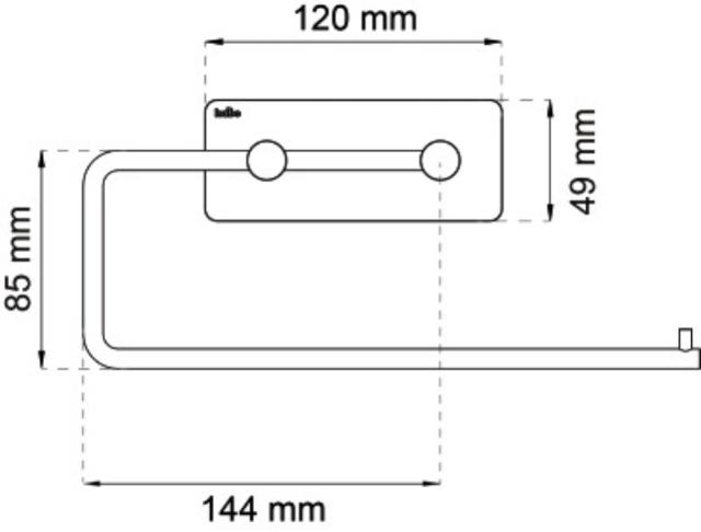 TOILETPAPIRHOLDER ANGLE RUSTFRI/POL