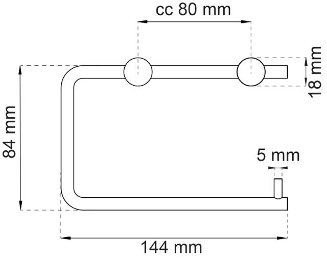 TOILETPAPIRHOLDER 1368 KROM