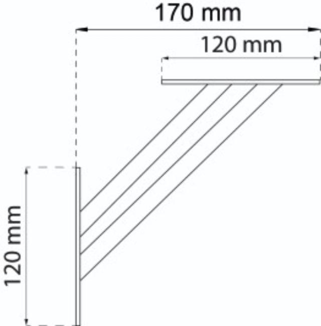 SHELF BAR NEMO BLACK 165X165