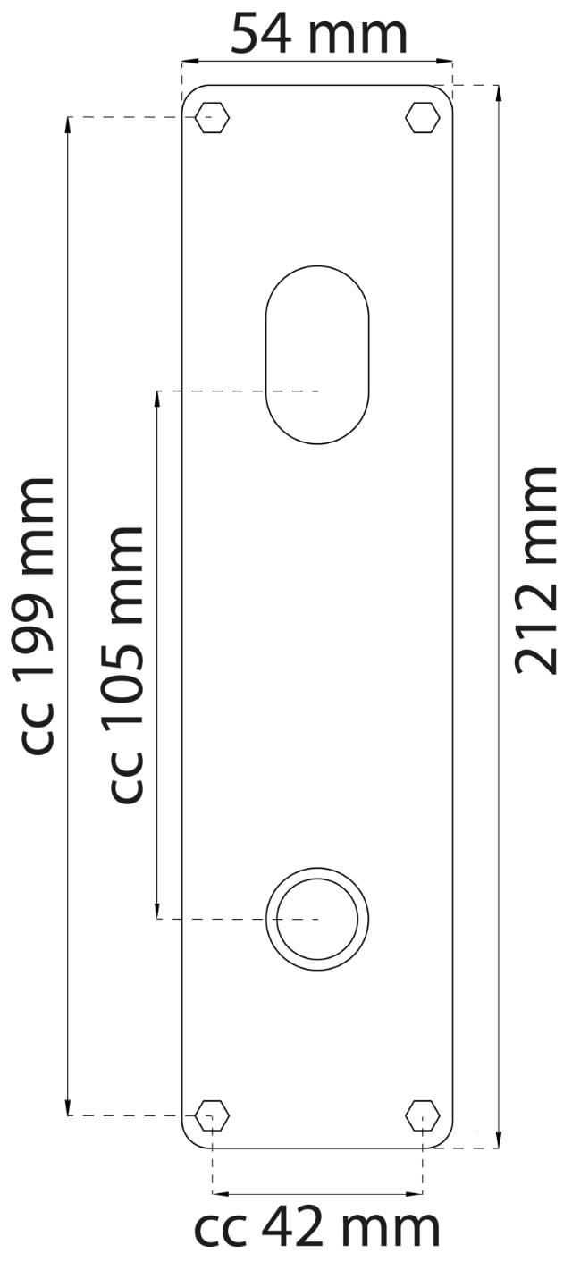 LANGSKILT 2831-105 212X54MM 316 