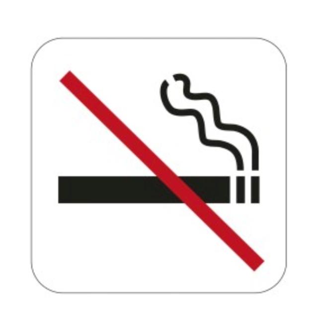 SYMBOL NO SMOKING 80X80 MM 