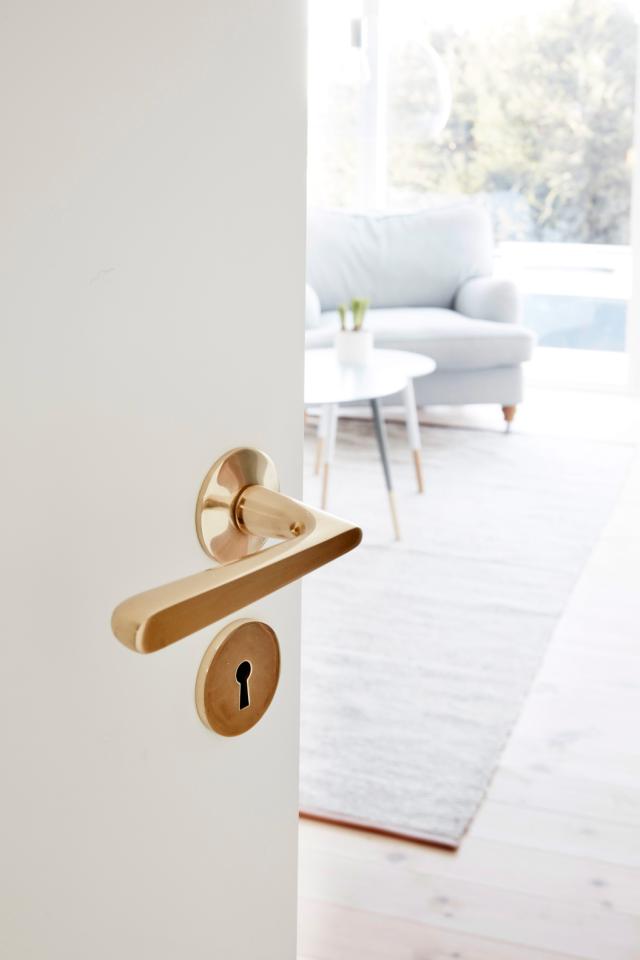 DOOR HANDLE INTERNAL TS1 BRASS P/B